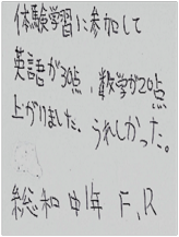 受講生のコメント